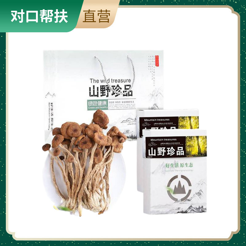 【乡村振兴 · 消费助农】茶树菇干货礼包不开伞干茶树菇野生无根400g品质好货好食材看得见人工采摘滋补养生品质甄选