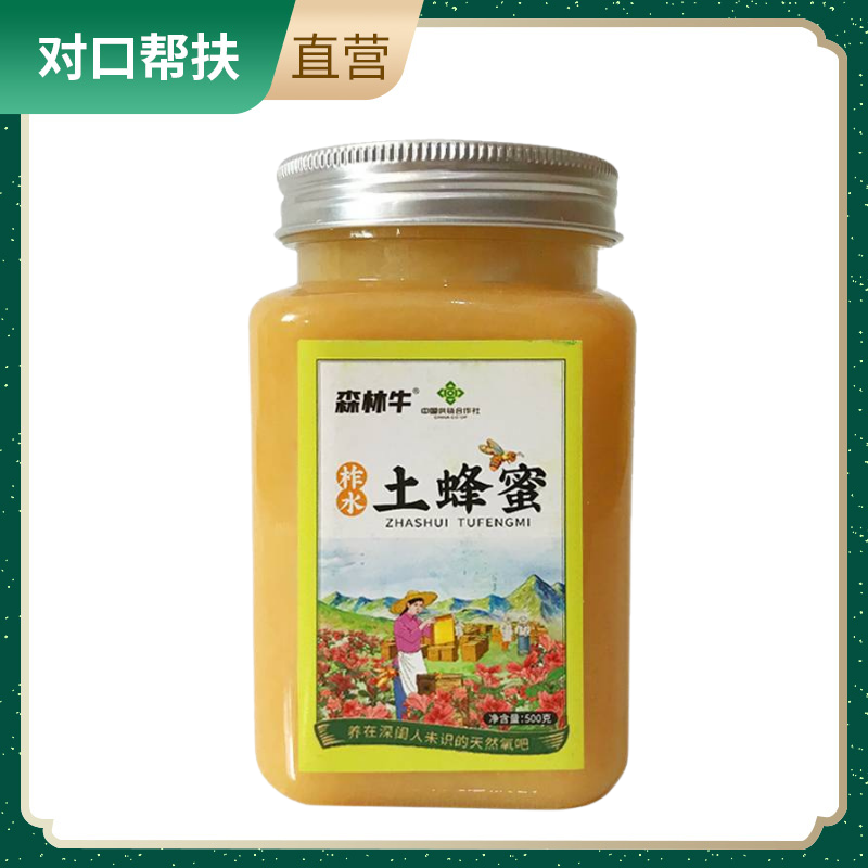 【乡村振兴 · 消费助农 · 产地直发】柞水土蜂蜜500g瓶装绿色健康自然之味源头好蜜品质保证口感丰富