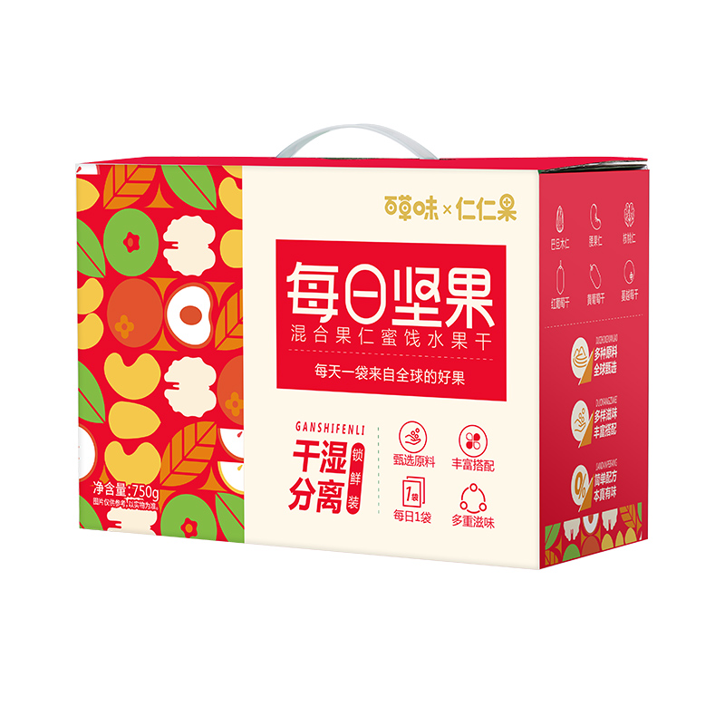 百草味 坚果炒货 每日坚果750g (单位: 箱 规格: 750g/箱)