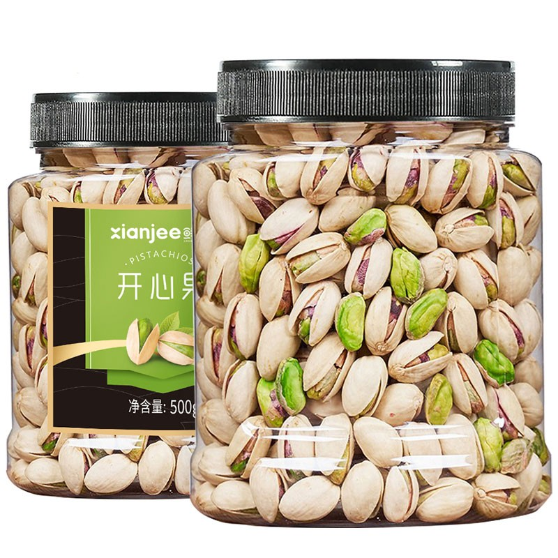鲜记 坚果炒货 精品罐装开心果 (单位: 罐 规格: 500g/罐)