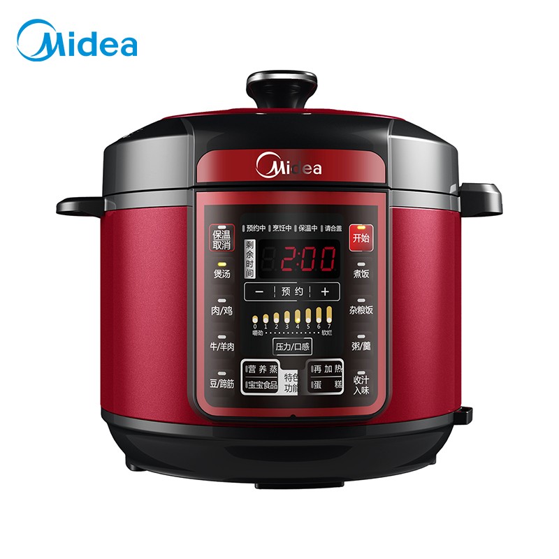 美的（Midea）电压力锅 MY-QC50A5 双胆电高压锅 一键排气七段调压 开盖收汁5升