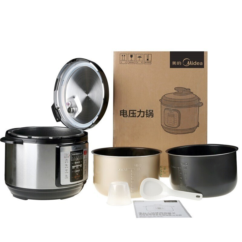 美的（Midea）电压力锅 5升双胆家用高压锅 智能预约 上盖可拆洗电高压锅 12H智能预约-5026P