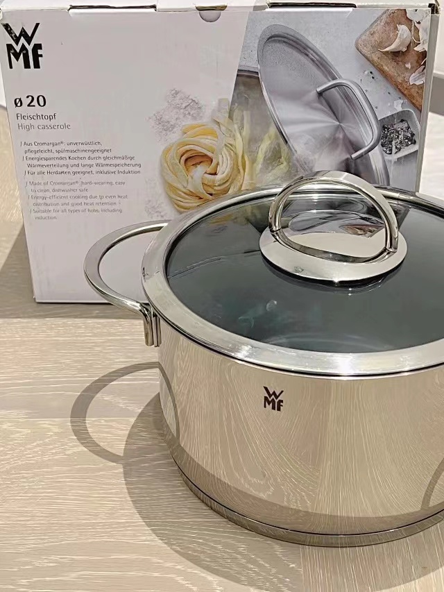 【ZZH】WMF福腾宝家用电磁炉燃气不锈钢不粘汤锅泡面锅双耳小炖锅锅 Vignola汤锅 20cm