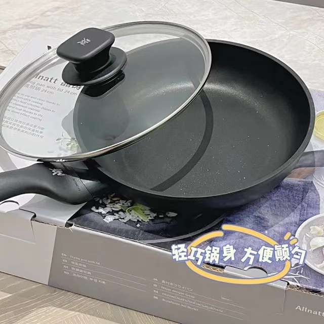 【ZZH】WMF福腾宝晶铸不粘炒锅煎炒锅通用炉灶带盖套装甄选 晶铸不粘煎锅24cm 单件装