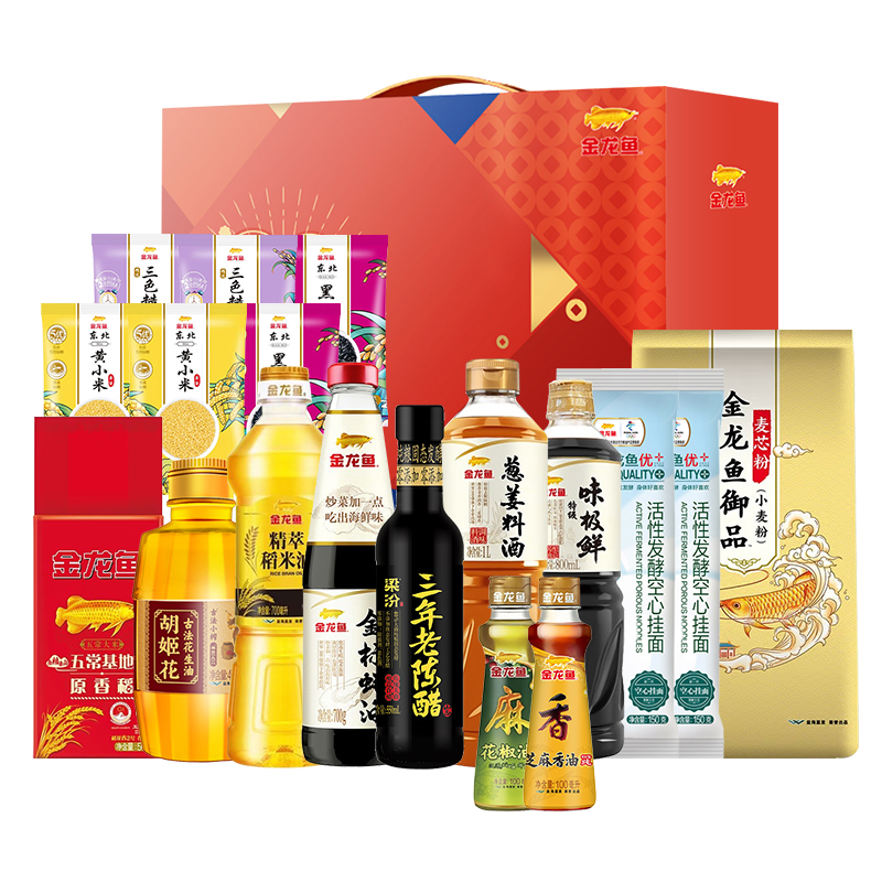 【HTD】金龙鱼惠众财礼盒E款（3400g+3650ml）