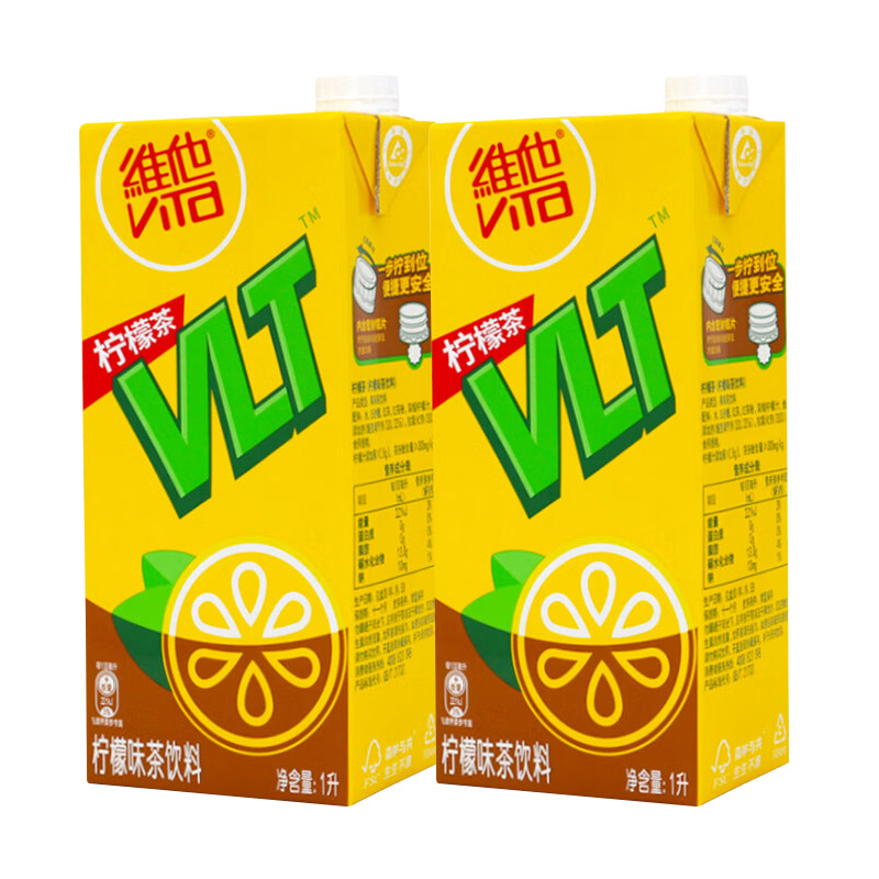 【XJ】维他奶 VITASOY Vita维他柠檬茶原味1000ml*2瓶