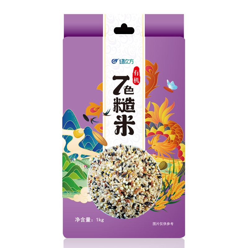 【HTD】绿次方有机七色糙米1kg