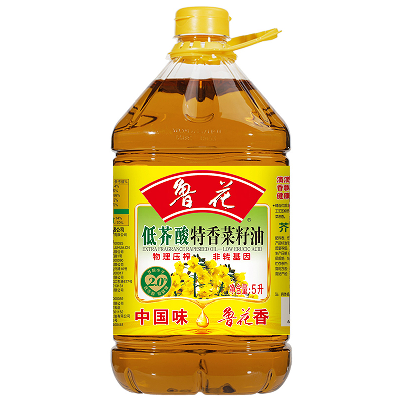 【HTD】鲁花低芥酸特香菜籽油5L