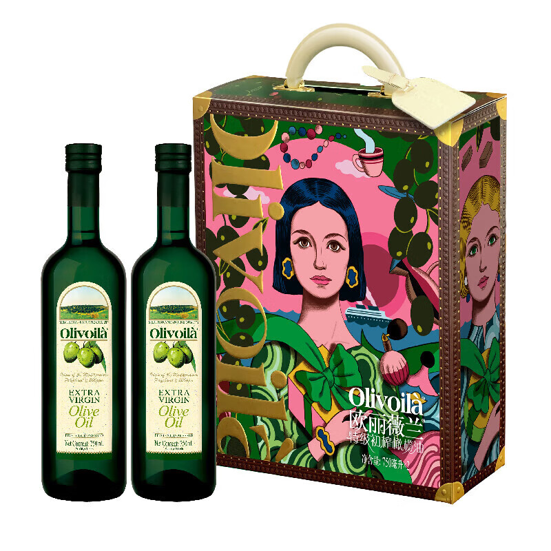 【HTD】欧丽薇兰特级初榨橄榄油简装礼盒（750ml*2）
