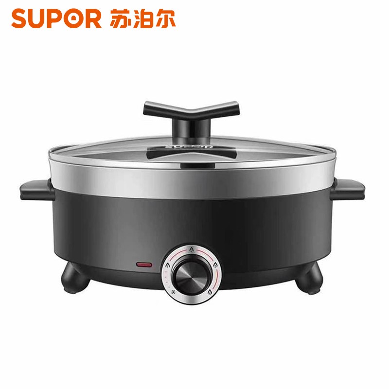 【GT】苏泊尔(SUPOR)煎烤机电煮锅炖煮焖涮多用途锅韩式电热锅4升大容量电火锅家用 多用途火锅不沾电煮锅H28YK1