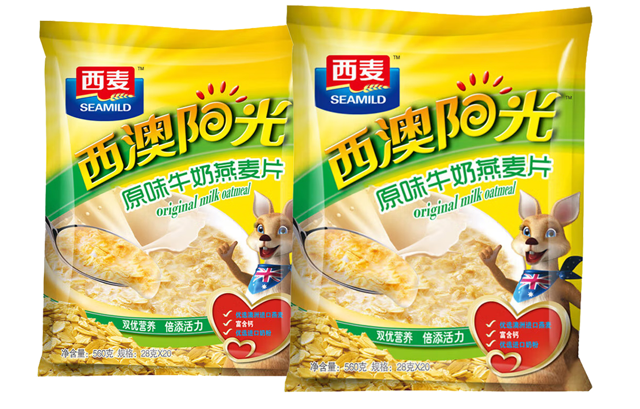【XJ】西麦 原味牛奶燕麦片560g（28g*20）*2袋