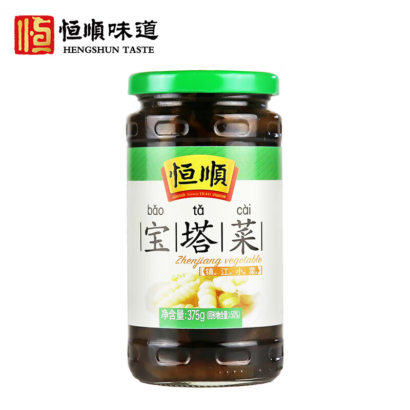 【LJ】恒顺镇江小菜 镇江特产酱菜佐餐小菜腌菜375g下饭菜下饭小菜什锦菜 宝塔菜 375g*3瓶