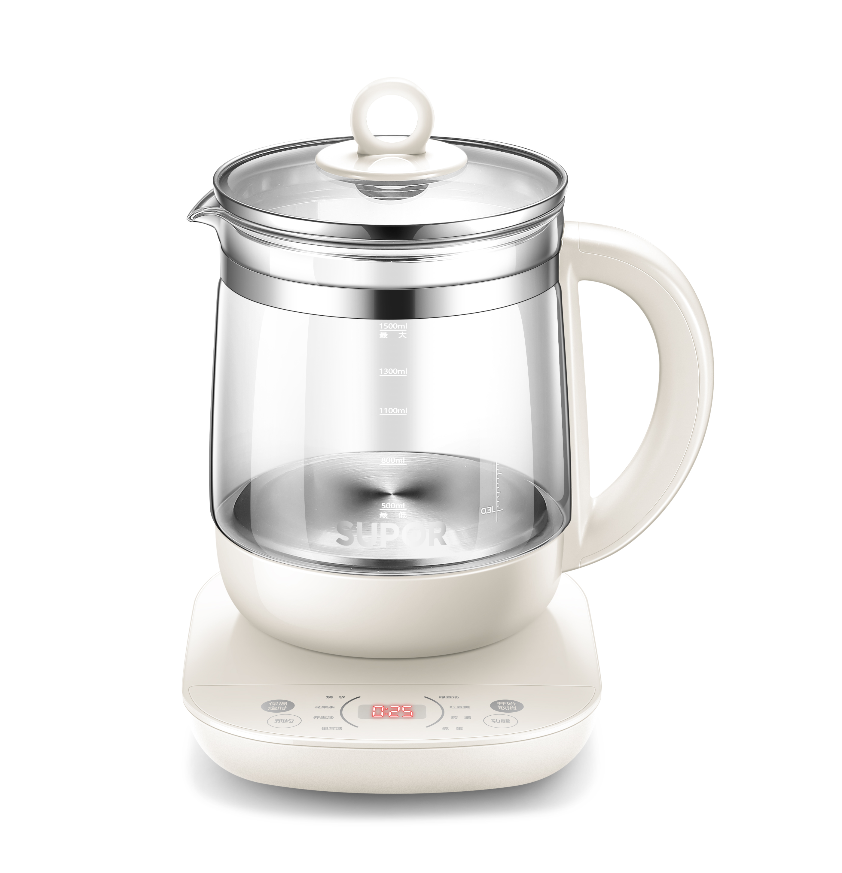 【GT】苏泊尔(SUPOR)养生壶 1.5L煮茶器花茶壶 电水壶烧水壶电热水壶开水壶 保温煮茶壶玻璃电茶壶 SW-15YJ33