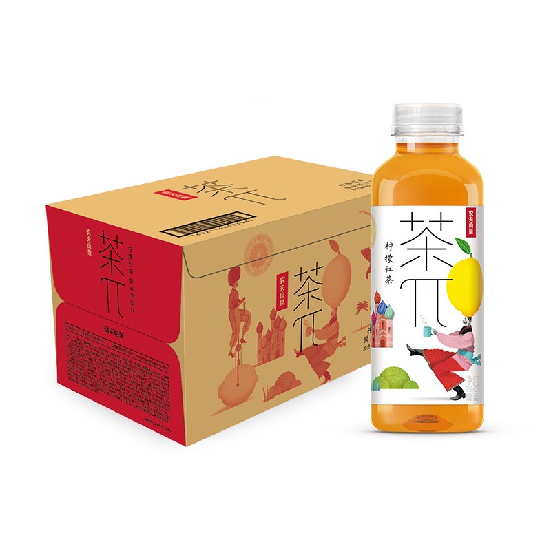 【SM】茶π-柠檬红茶/蜜桃乌龙茶/柚子绿茶 500mL*15瓶