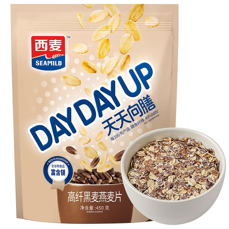 【XJ】西麦高纤黑麦燕麦片450g健康营养早餐