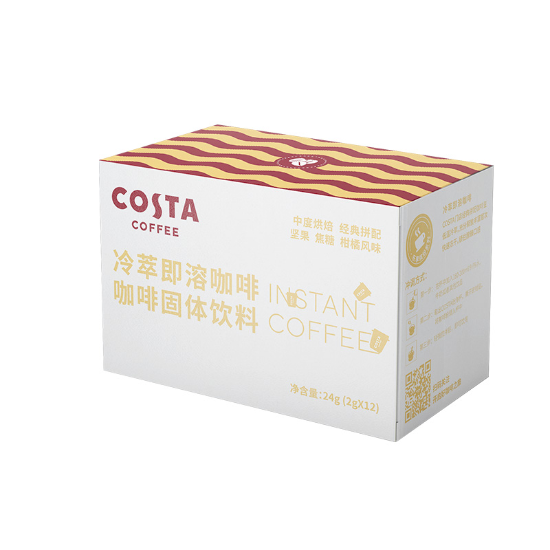 【ZK】COSTA经典意式拼配冻干冷萃即溶咖啡2g*12个