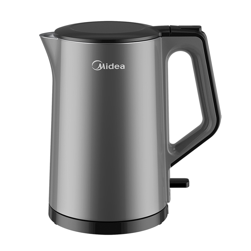 【HSJ】美的（Midea）电热水壶烧水壶1.5L 双层防烫防干烧 304不锈钢电水壶MK-15MS03