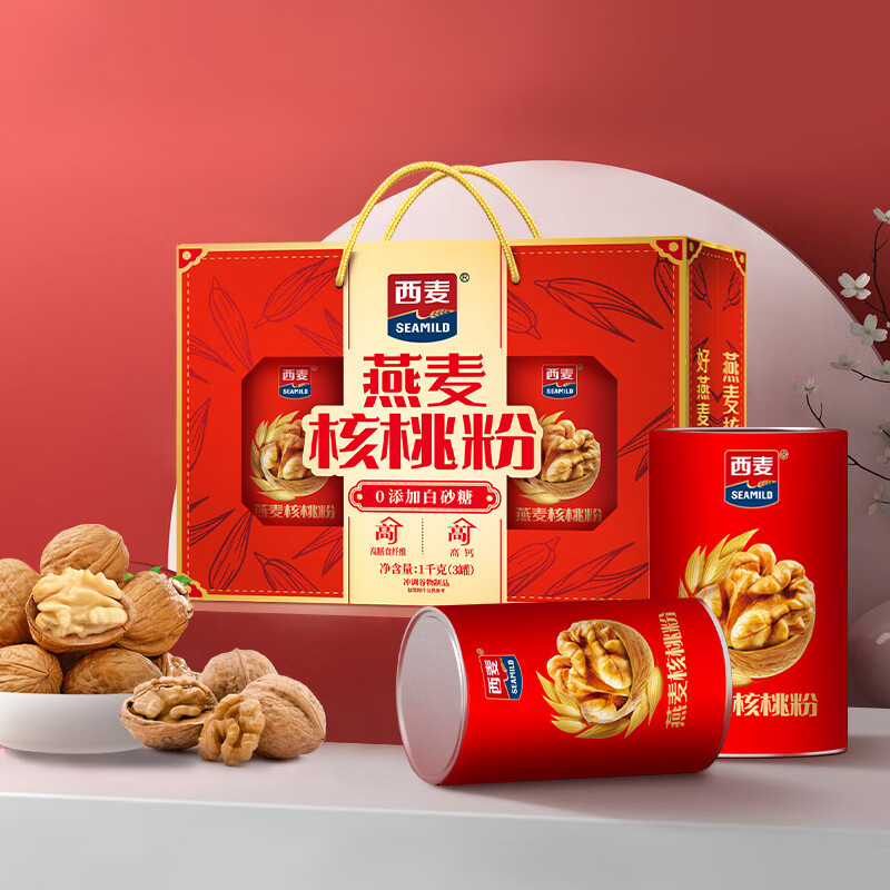 【XJ】西麦燕麦核桃粉礼盒1000g 健康营养送礼必备
