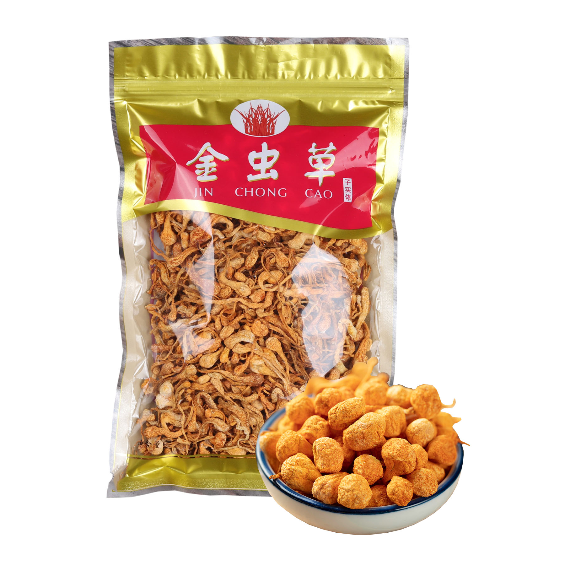 [乡村振兴]虫草花干货孢子头野生蛹虫草虫草花500g