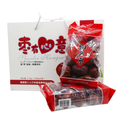产地直发-陕西榆林大才枣有心意 狗头枣礼盒装1200g