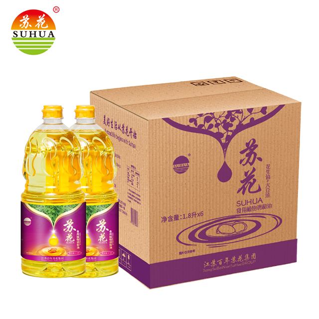 产地直发-江苏泗阳苏花花生调和油超值装1.8L*6/盒