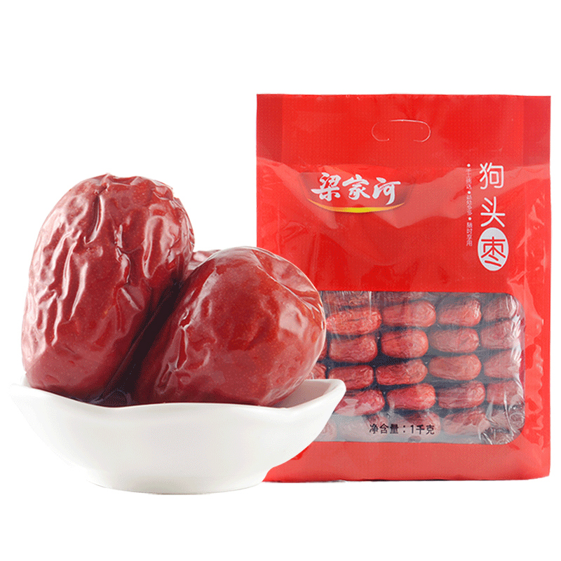 梁家河狗头枣红袋1000g/袋