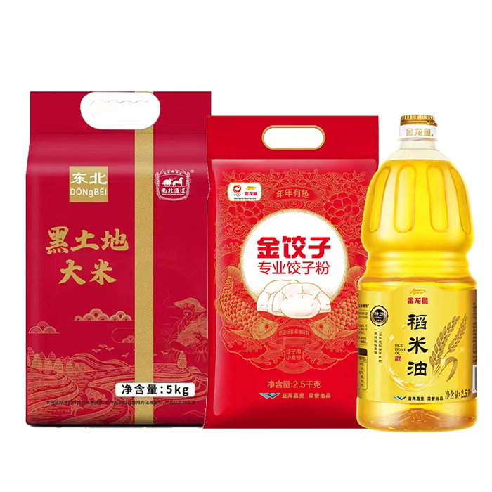 金龙鱼/南北通道 特选油米面组合2500ML+7500G（单位：组）