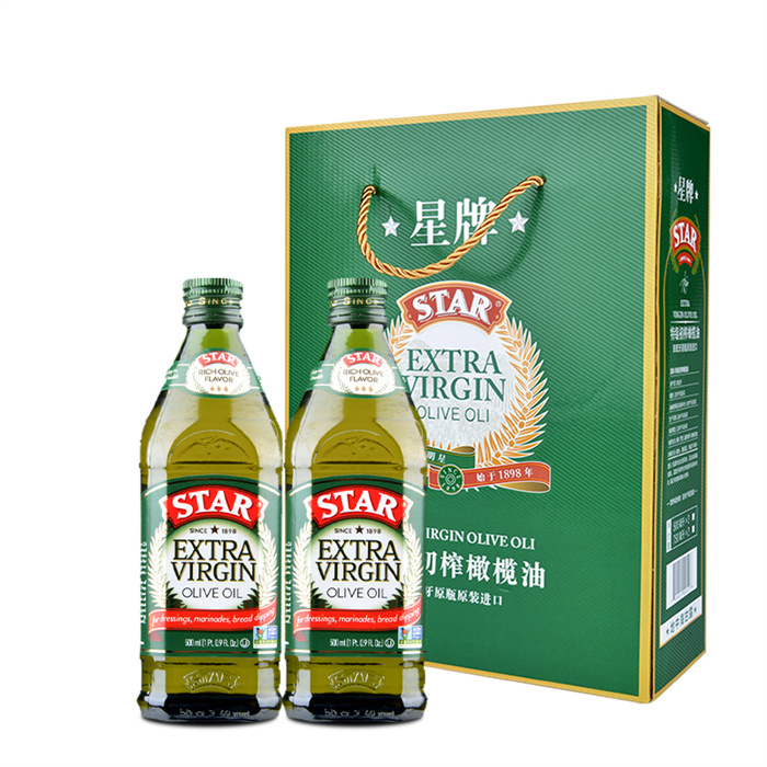 星牌 橄榄油地中海甘露礼盒(双支)500ML*2/盒 （单位：盒）