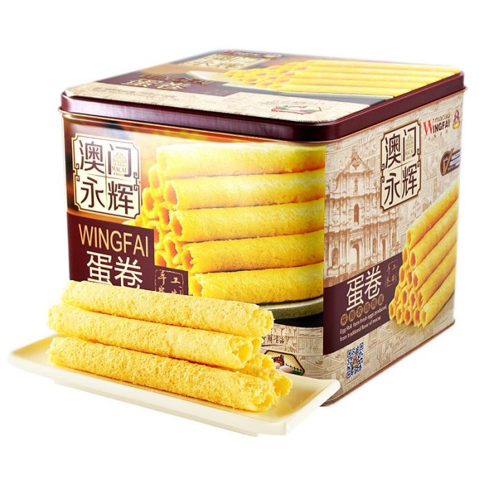 澳门永辉 经典原味手工鸡蛋卷500g（单位：罐）