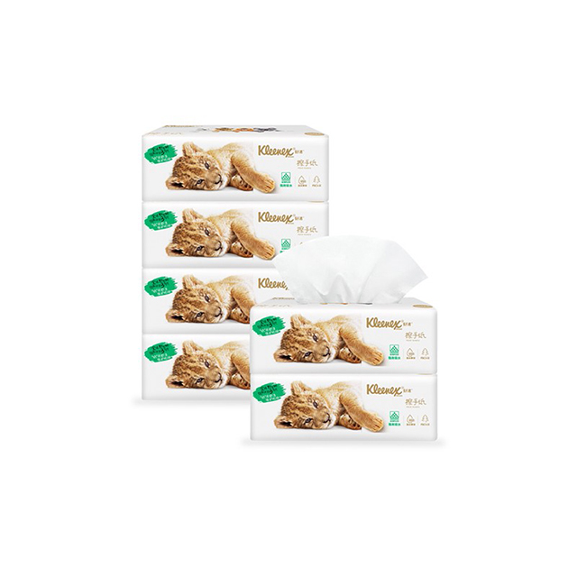 舒洁/Kleenex 爱地球家用抽取式150抽 0564-10擦手纸 6包/提