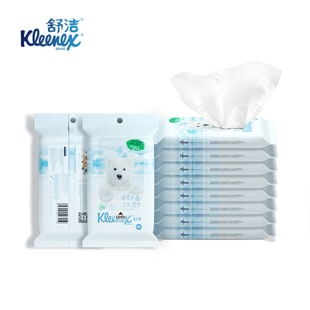 舒洁/Kleenex 爱地球洁肤卫生 91345湿纸巾 10包/提