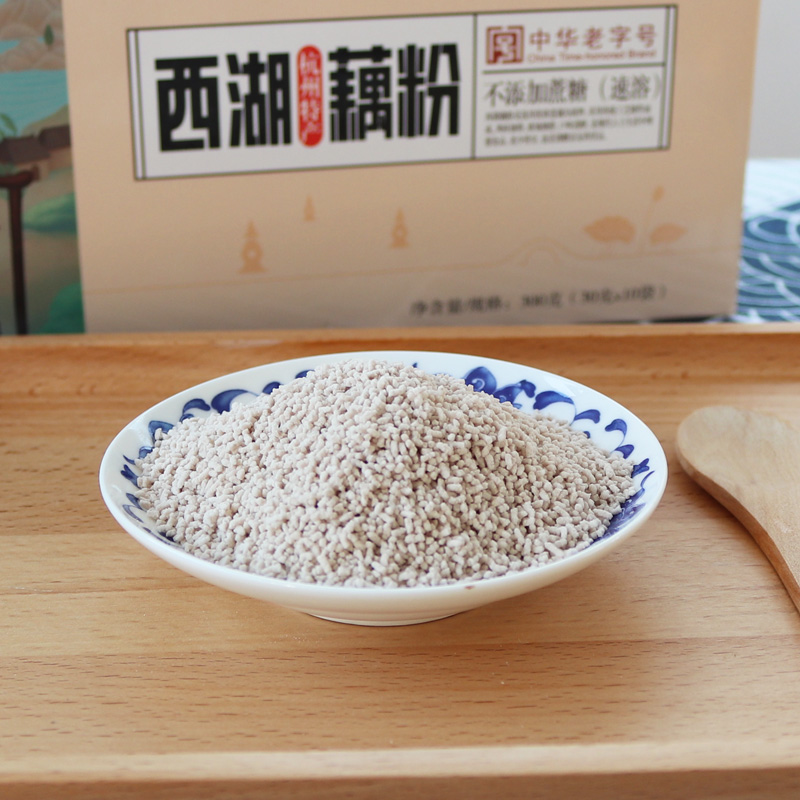 采芝斋 西湖藕粉(不添加蔗糖型)杭州特产冲饮品桂花味300g/袋