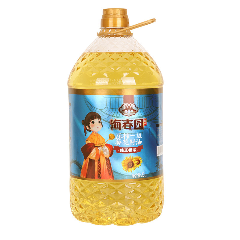 【泗阳禾满满】非转基因压榨一级葵花籽油 5L/桶