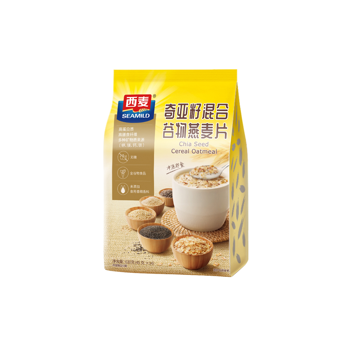 【西麦】奇亚籽混合谷物燕麦片630g（45g*14）/袋