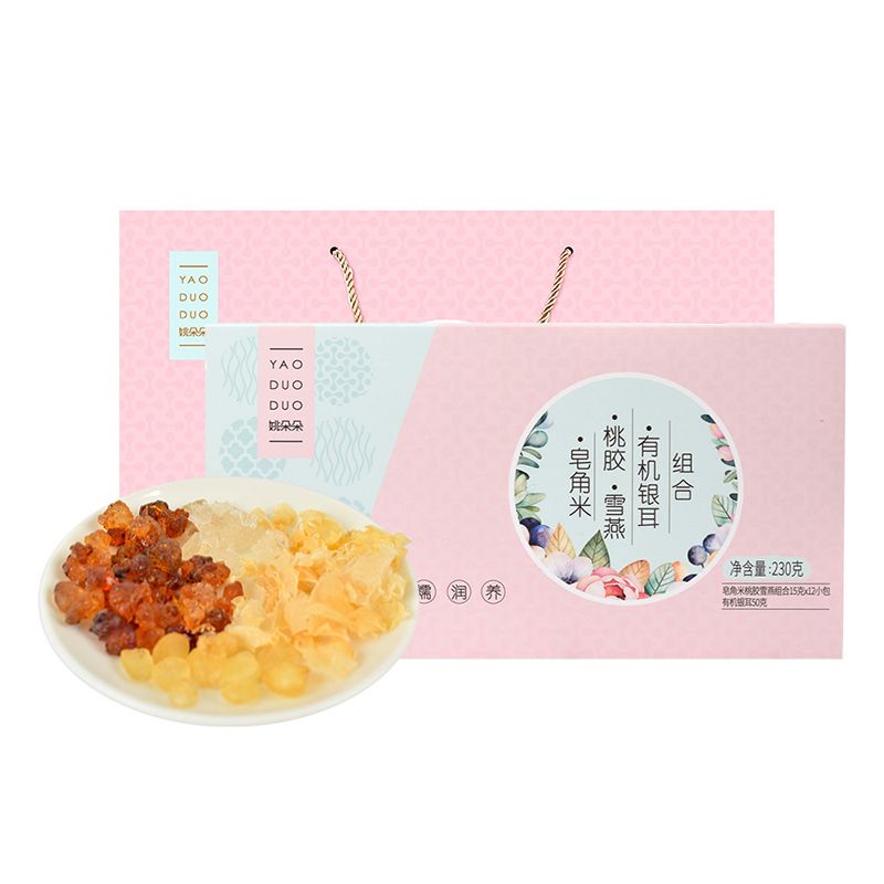 姚朵朵 有机银耳桃胶雪燕皂角米组合230g