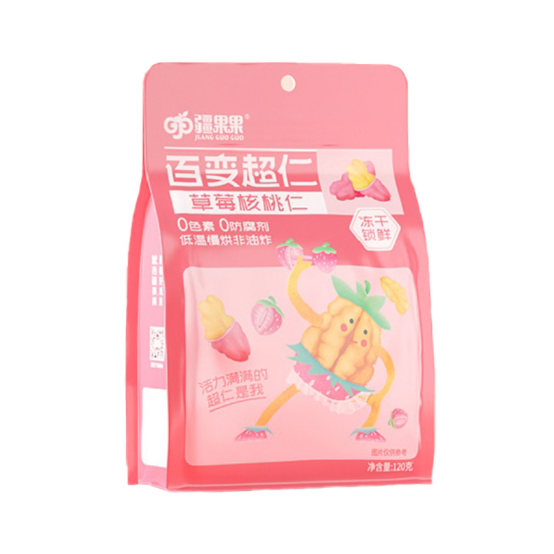 【对口帮扶•消费助农】新疆瓜果 疆果果百变超仁草莓味核桃仁120g