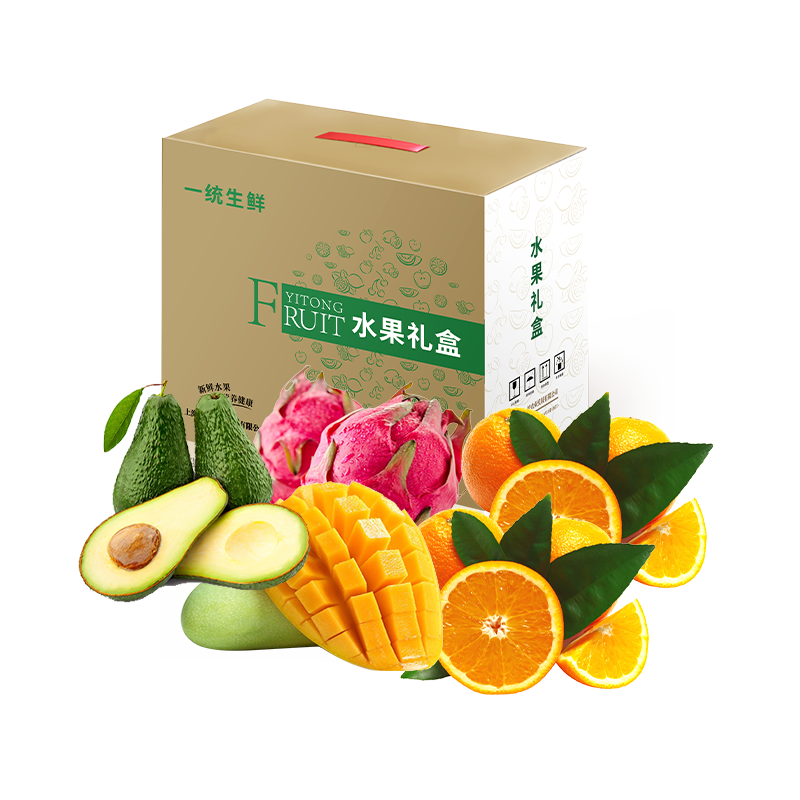 一统生鲜 进口水果礼盒2000g