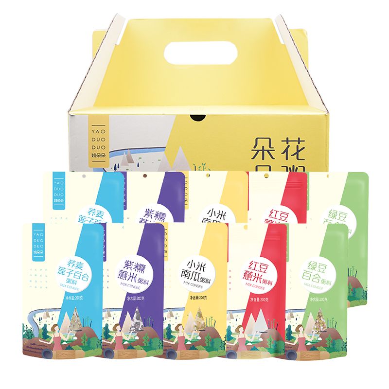 姚朵朵五谷杂粮组合早餐粥礼盒2000g