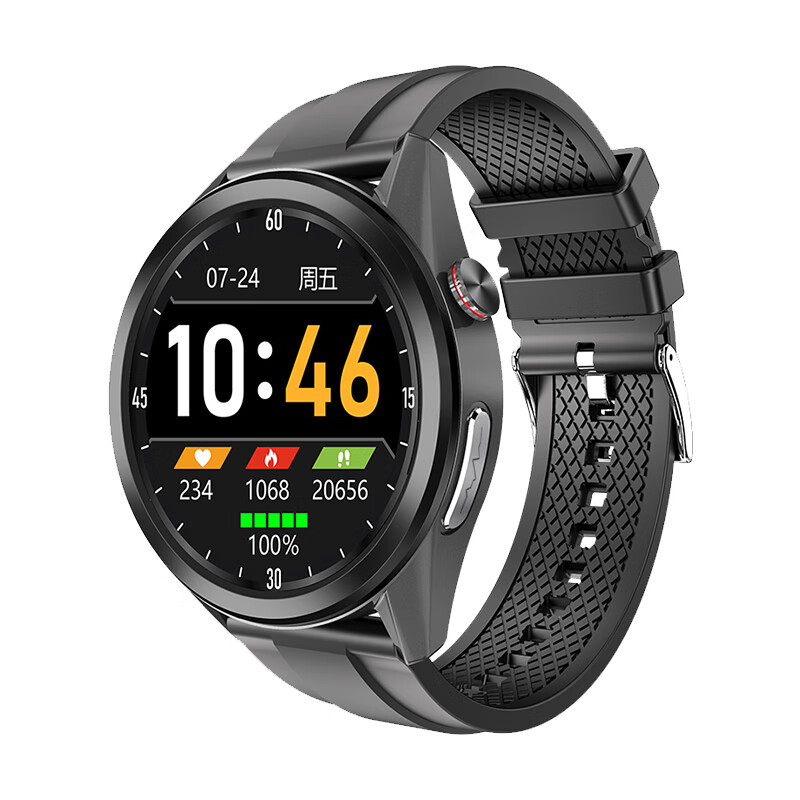 纽曼 W10 智能手表 ECG心电手表 智能手表血压/心率/心电图/血氧/运动/体温测量腕表 适用小米苹果华为血压手表