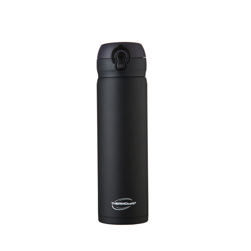 膳魔师（THERMOS）thermoscafe子品牌304不锈钢保温杯情侣杯弹跳杯便携车载杯CSYT-500-ALB 磨砂黑