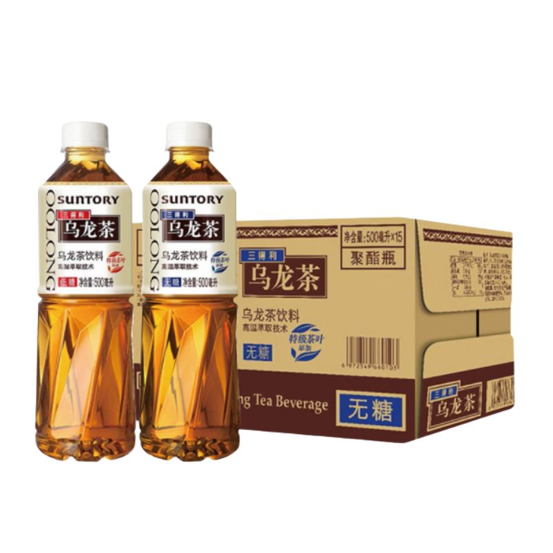 三得利无糖乌龙茶饮料  0糖0脂  500ml*15瓶