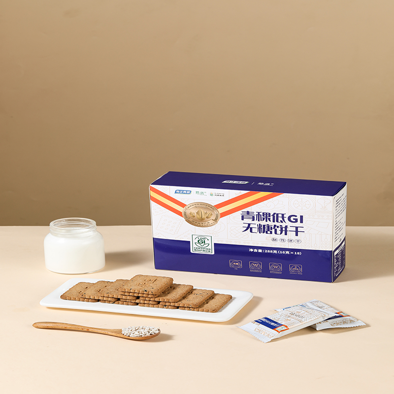 奇正青稞低GI无糖饼干288g*2盒