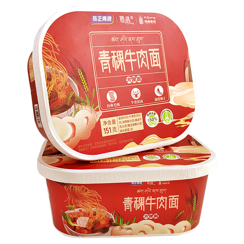 奇正青稞牛肉面151g/盒*18