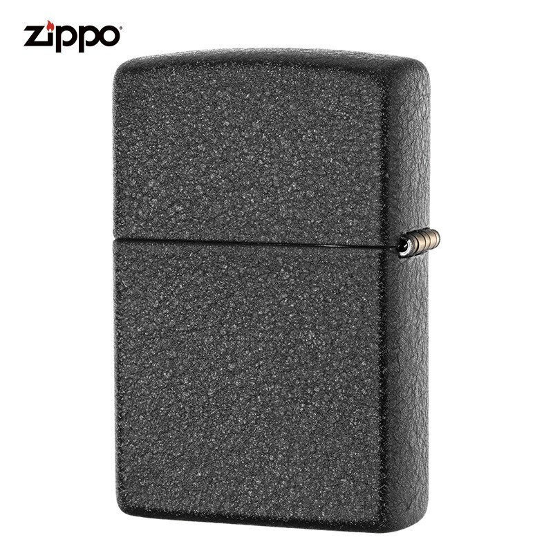 美国进口 之宝（zippo） 防风煤油打火机不含油 236黑裂漆 品牌直供原装正版
