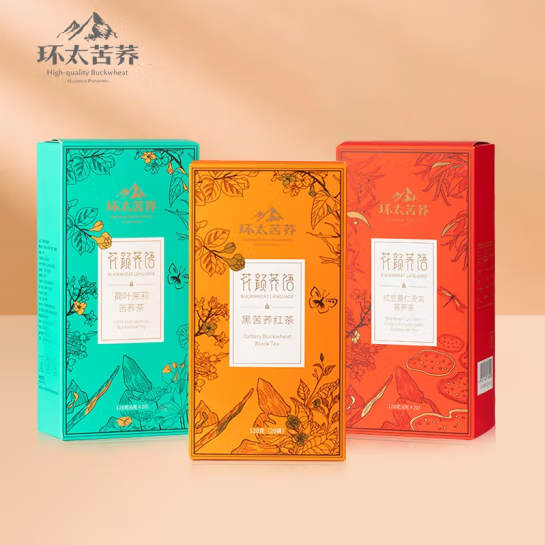 环太苦荞花颜荞语 红豆薏仁芡实苦荞茶赤小豆薏芡组合花茶独立小袋装 花颜荞语组合装 120g*3盒