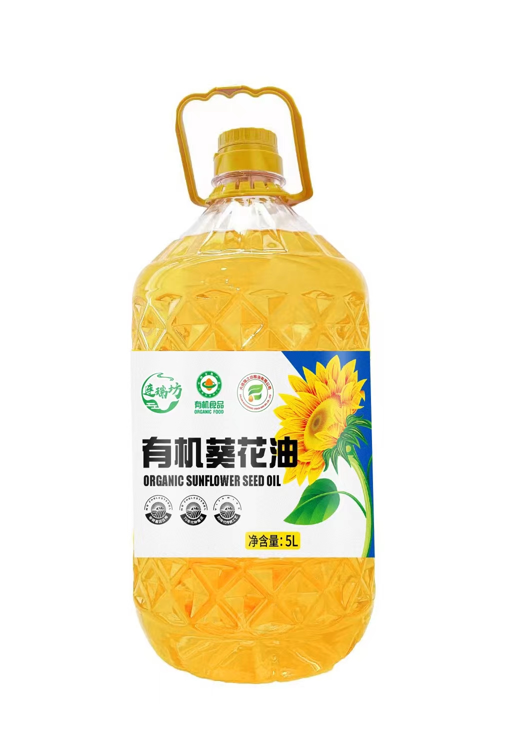 连瑞坊有机葵花油5L/桶