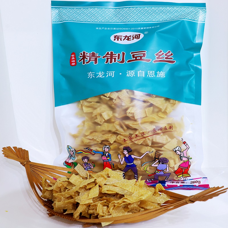 东龙河 传统纯手工制作营养黄豆筋道精制豆丝