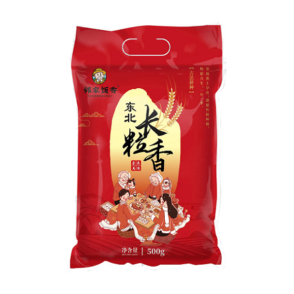邻家饭香 东北大米 长粒香 500g/袋 黑土地种植 一年一季LJFX13-C