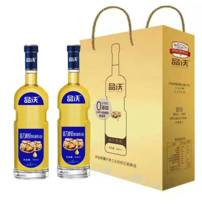 品沃核桃油礼盒500ml*2/盒