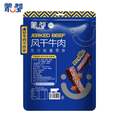蒙都 手撕风干牛肉干488g五香味